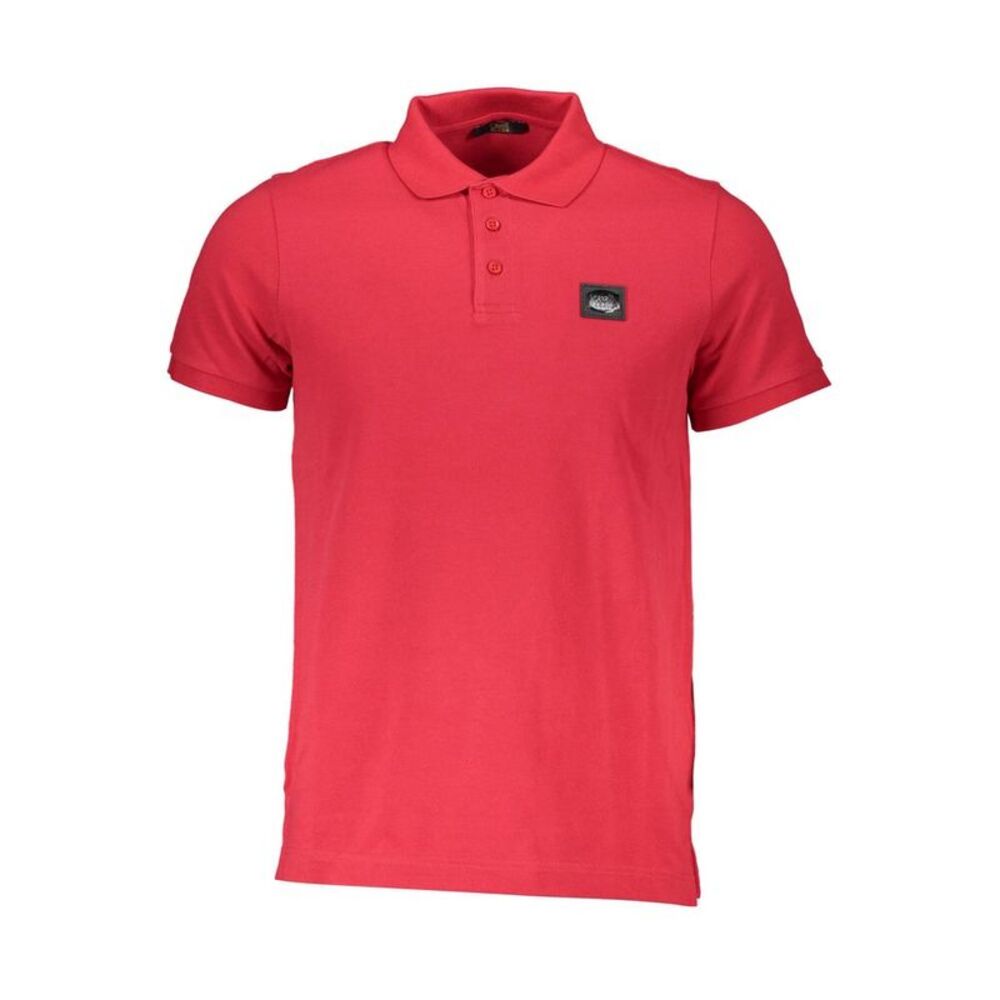 Cavalli Class Red Cotton Polo Men's Shirt
